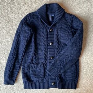 Janie and Jack boys size 6 navy cardigan.